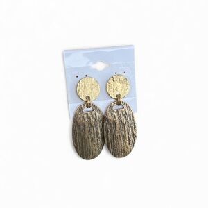 Vintage Chicos Gold-Tone Textured Dangle Earrings